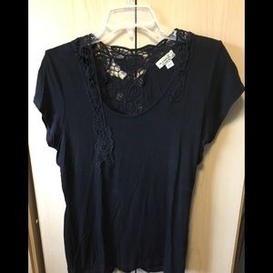 Crochet Detail Tee by One World